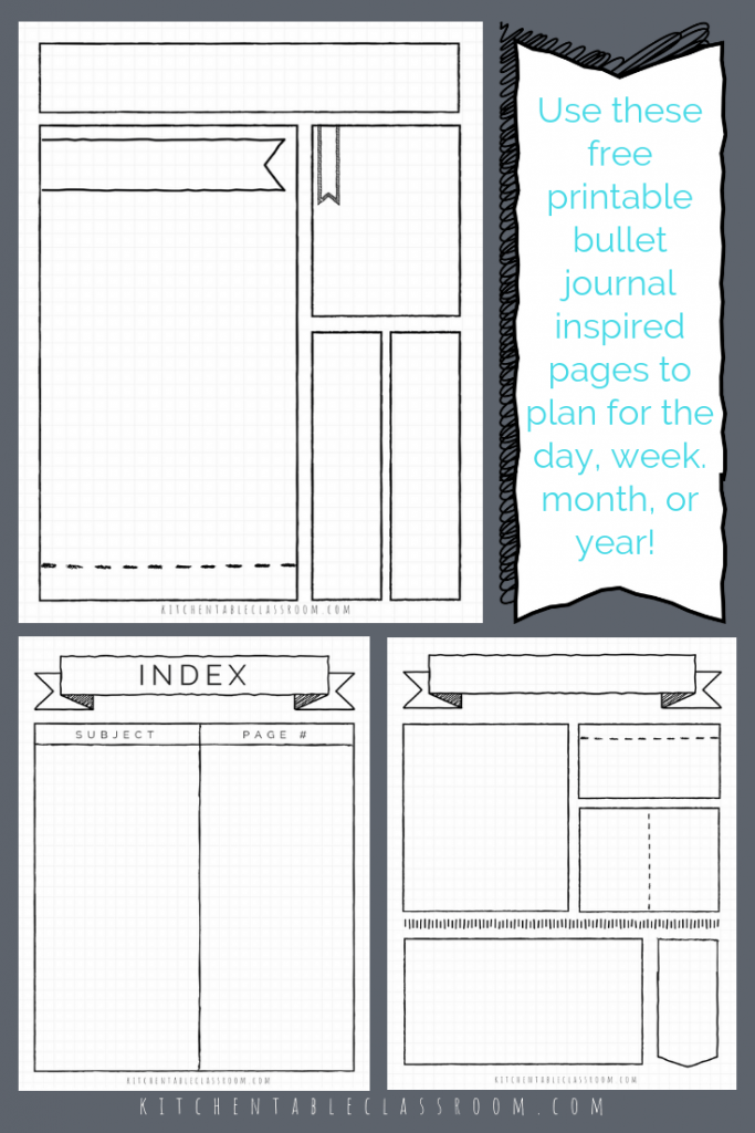 Detail Bullet Journal Planner Template Nomer 38