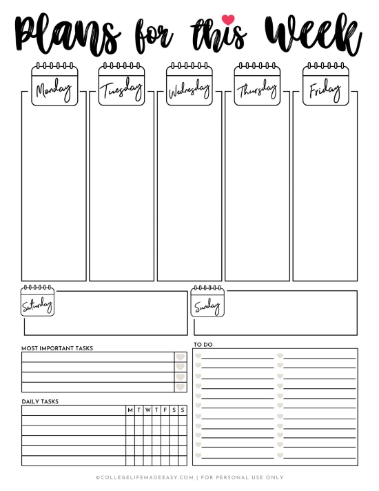 Detail Bullet Journal Planner Template Nomer 10