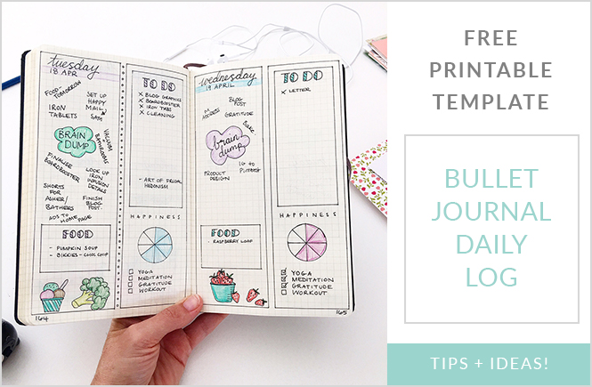 Detail Bullet Journal Template Nomer 20