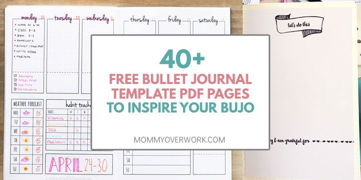 Detail Bullet Journal Template Nomer 26