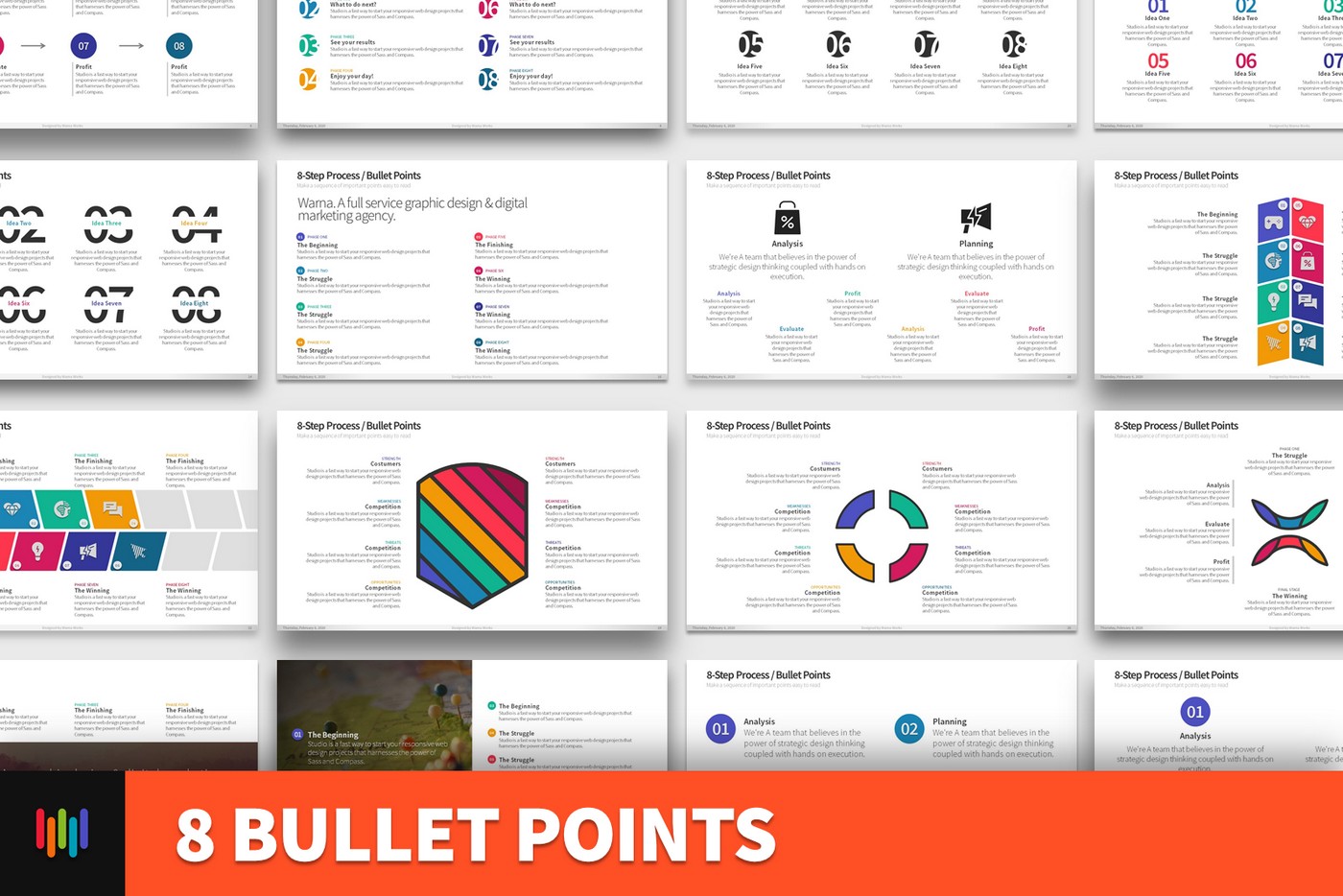 Detail Bullet Point Powerpoint Template Nomer 24