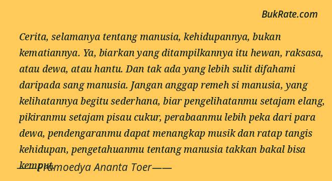 Detail Bumi Manusia Quotes Nomer 30