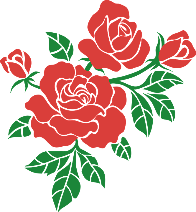 Detail Bunga Merah Vektor Nomer 2