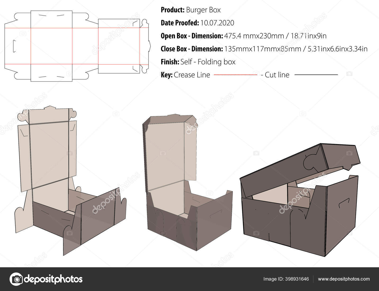 Detail Burger Packaging Template Nomer 23