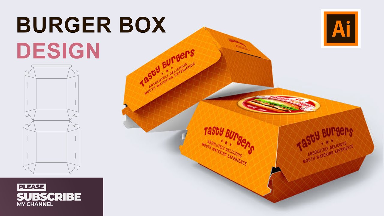 Detail Burger Packaging Template Nomer 25