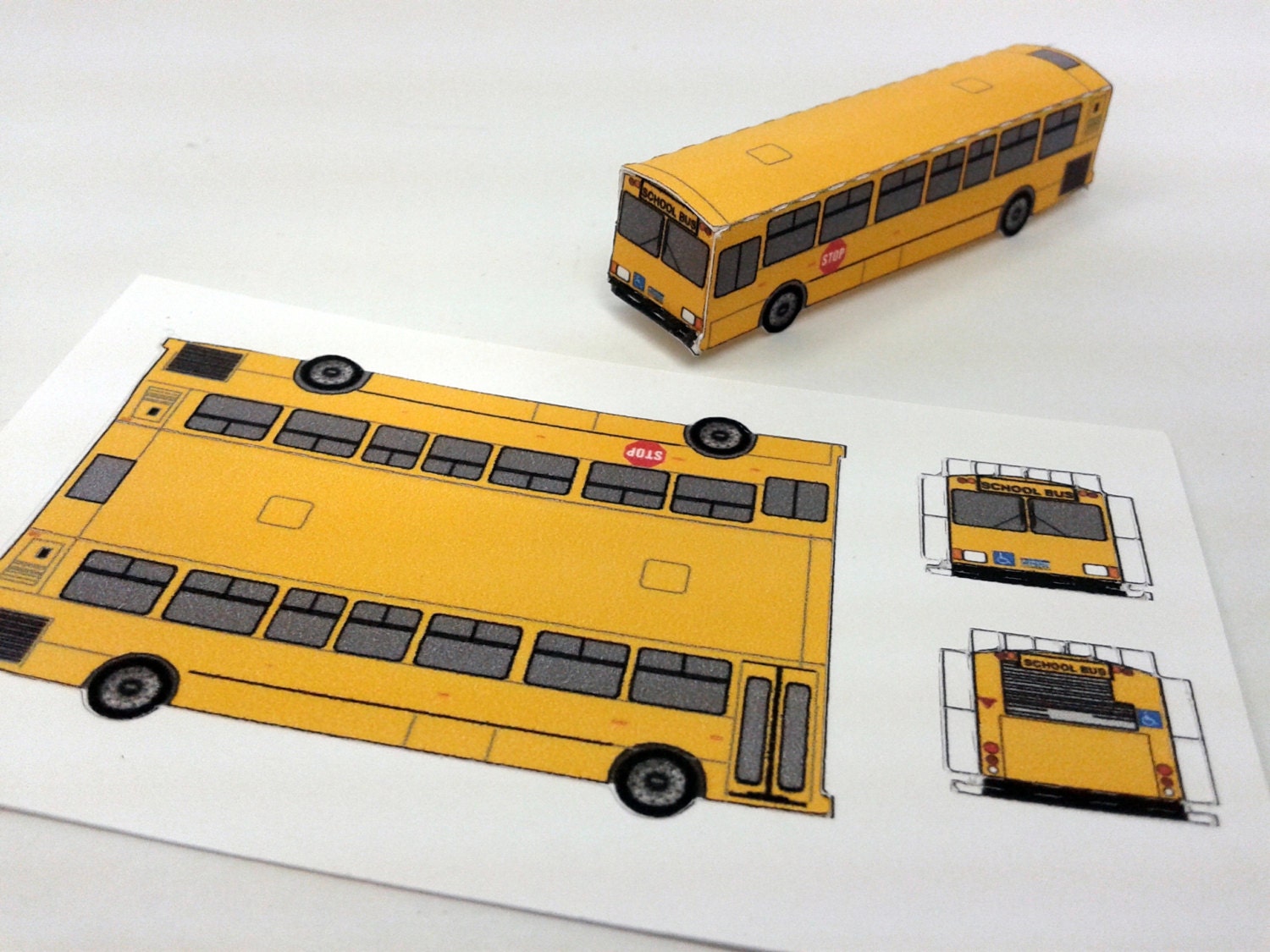 Bus papercraft template