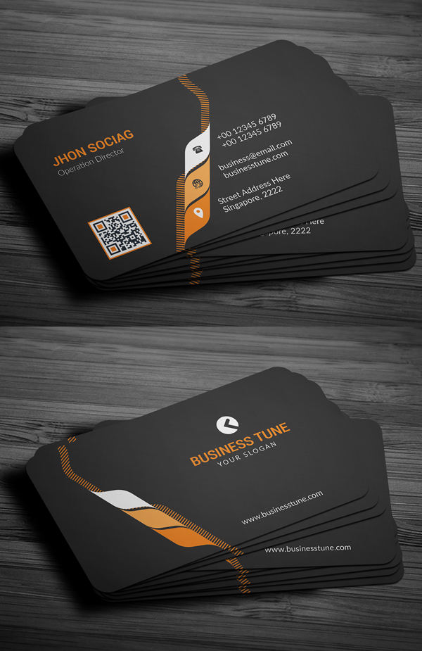 Detail Business Card Design Template Psd Nomer 2