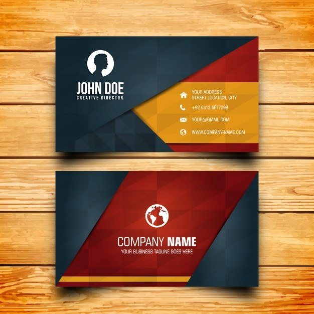 Detail Business Card Design Template Psd Nomer 12