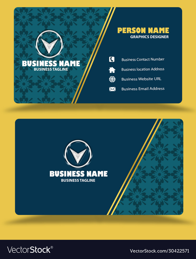 Detail Business Card Design Template Psd Nomer 3