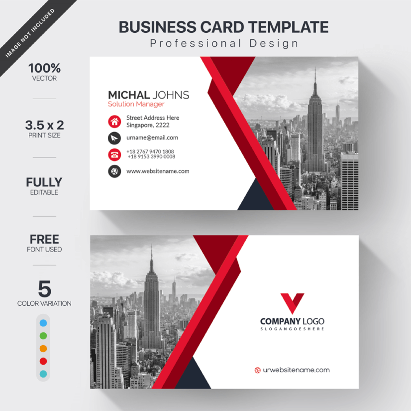 Detail Business Card Template Nomer 43