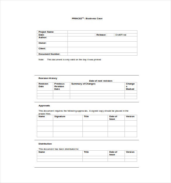 Detail Business Case Template Nomer 55