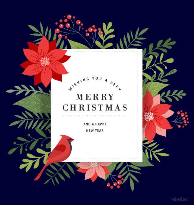 Detail Business Christmas Card Template Nomer 26