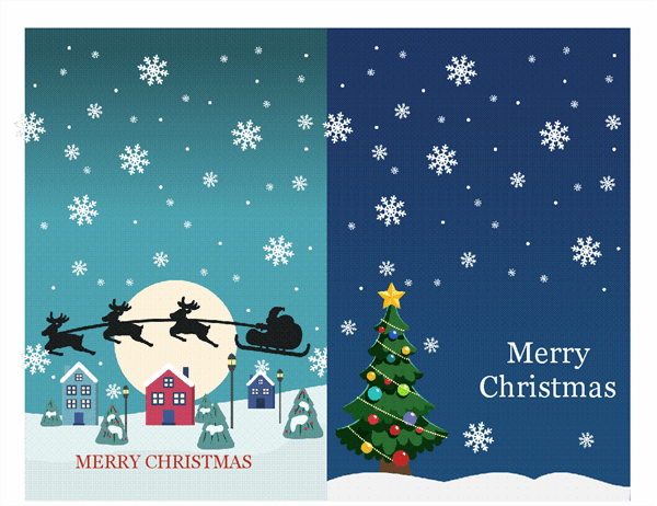 Detail Business Christmas Card Template Nomer 43