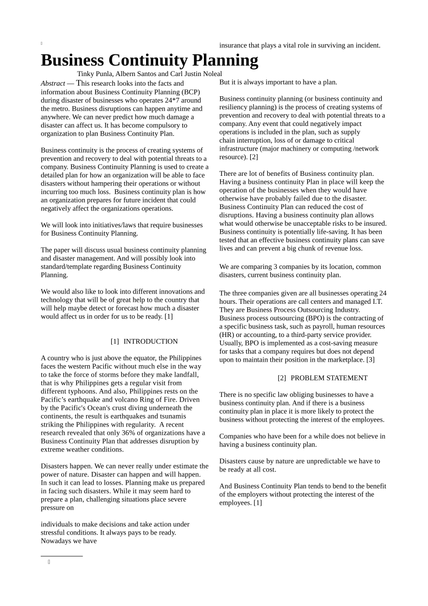 Detail Business Continuity Plan Bcp Template With Instructions And Example Nomer 35