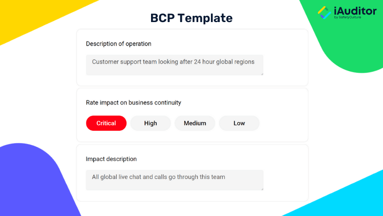 Detail Business Continuity Plan Bcp Template With Instructions And Example Nomer 36