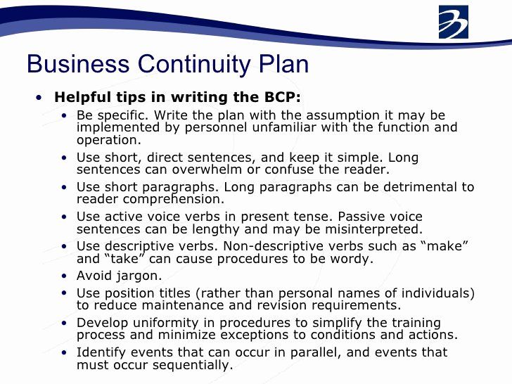 Detail Business Continuity Plan Bcp Template With Instructions And Example Nomer 53