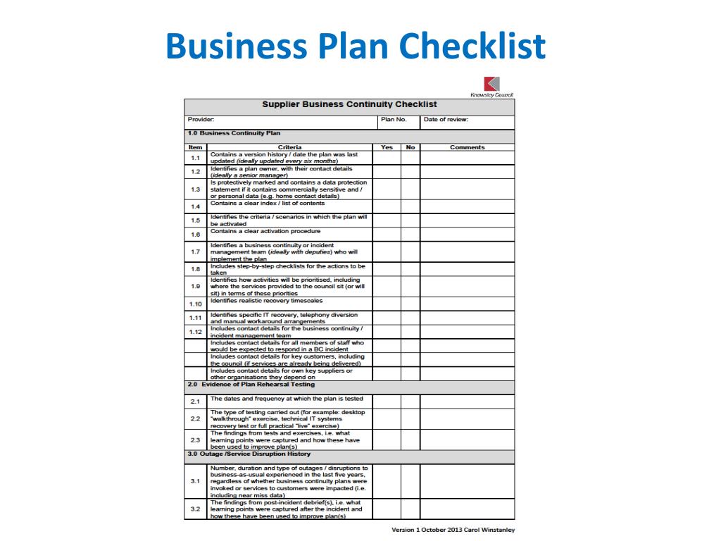 Detail Business Continuity Plan Template For Small Businesses Nomer 35