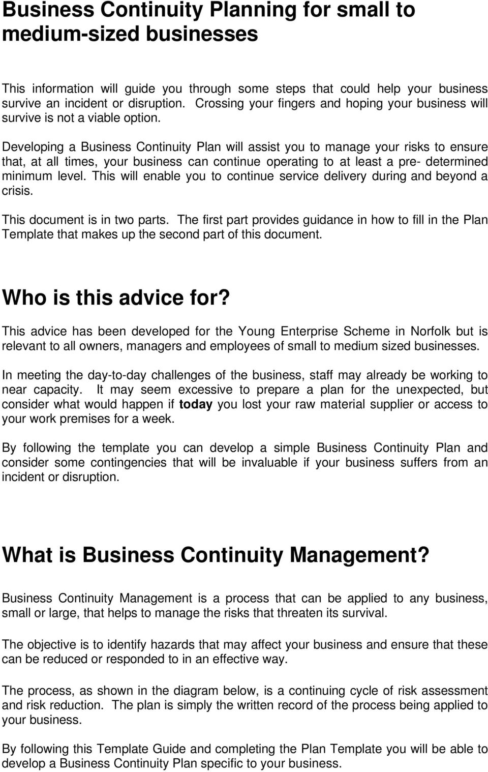 Detail Business Continuity Plan Template For Small Businesses Nomer 37