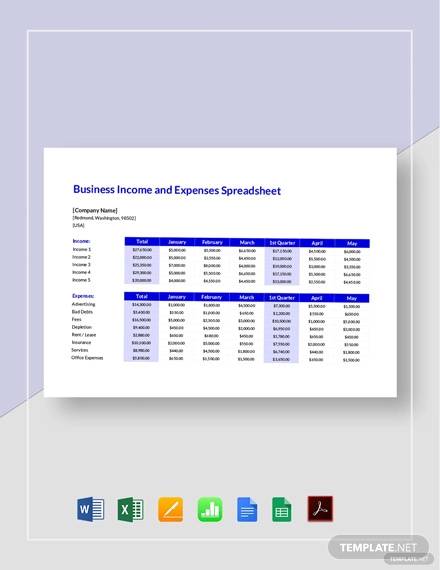 Detail Business Expenses Excel Template Nomer 53