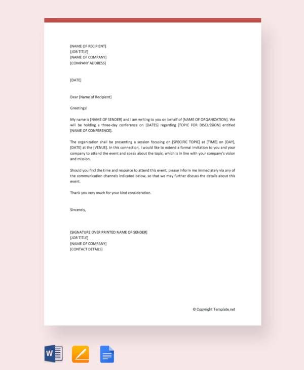 Detail Business Invitation Letter Template Nomer 5