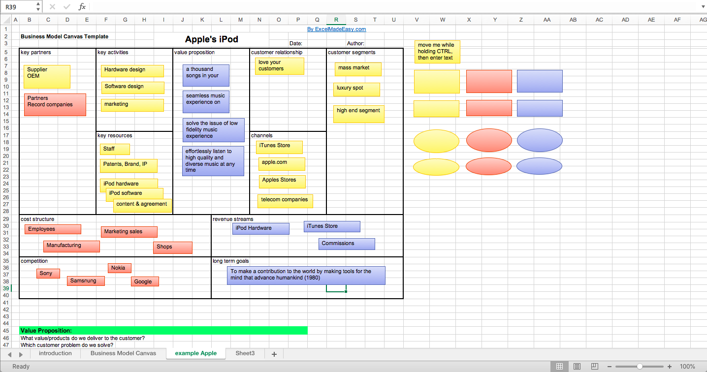 Detail Business Model Canvas Template Excel Nomer 18