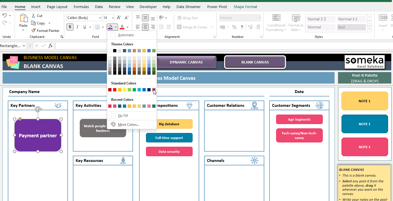 Detail Business Model Canvas Template Excel Nomer 57