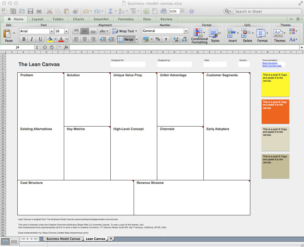 Detail Business Model Canvas Template Excel Nomer 10