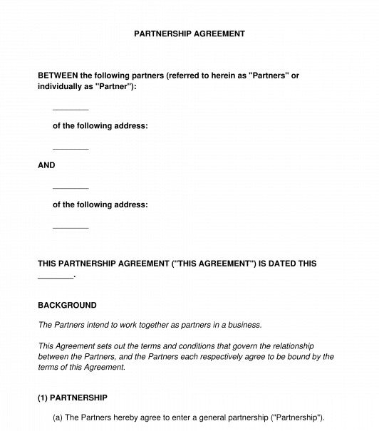 Detail Business Partnership Agreement Template Free Nomer 25