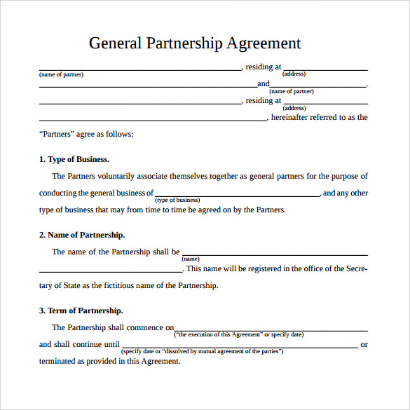 Detail Business Partnership Agreement Template Free Nomer 9