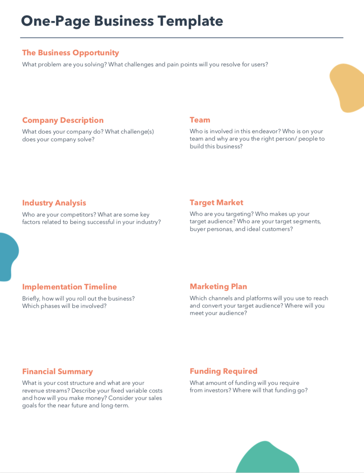 Detail Business Plan Creative Template Nomer 34