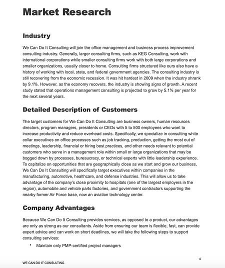 Detail Business Plan Template Nomer 49