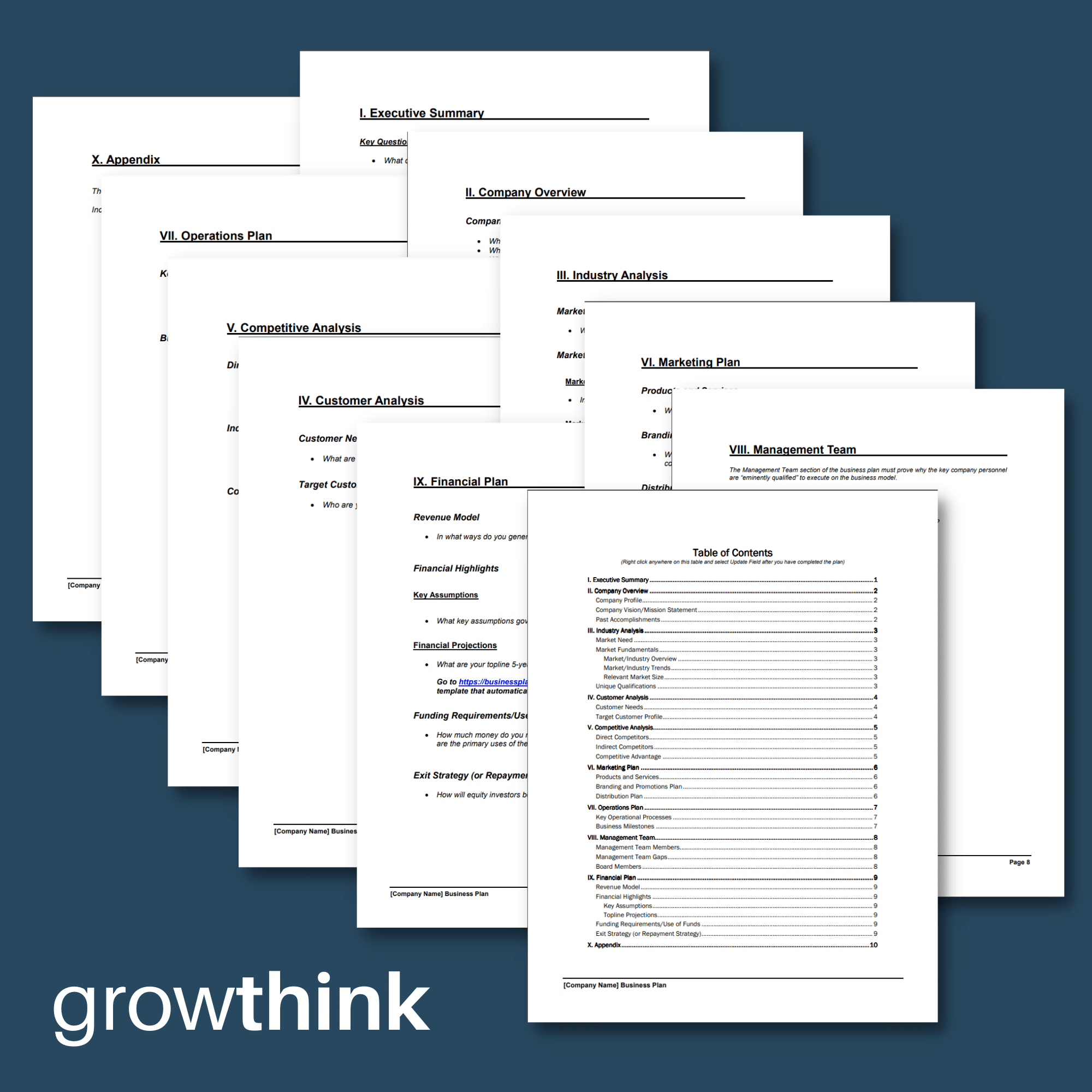 Detail Business Plan Template Nomer 7