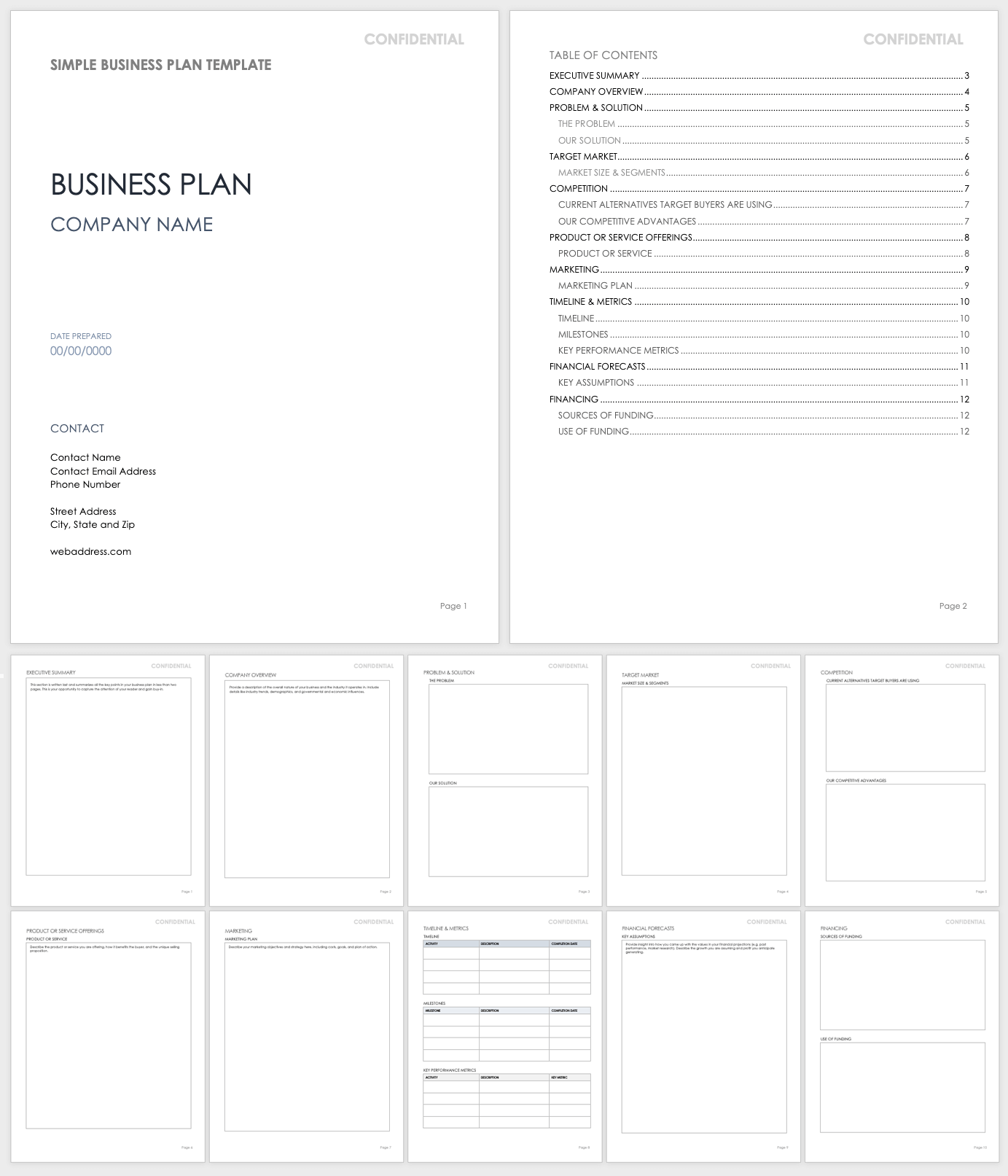 Business Plan Template For New Business - KibrisPDR