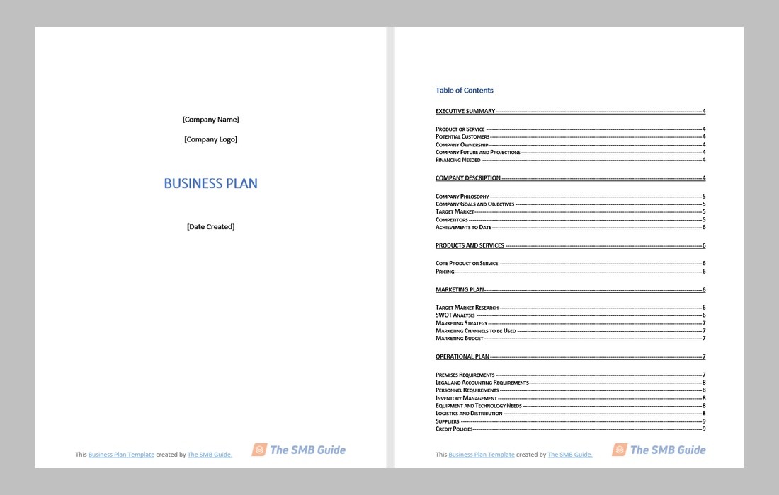 Detail Business Plan Template Word Nomer 20