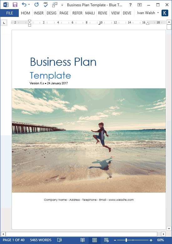 Detail Business Plan Template Word Download Nomer 13