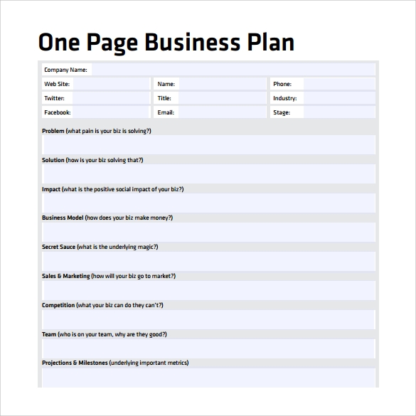 Detail Business Plan Template Word Download Nomer 37