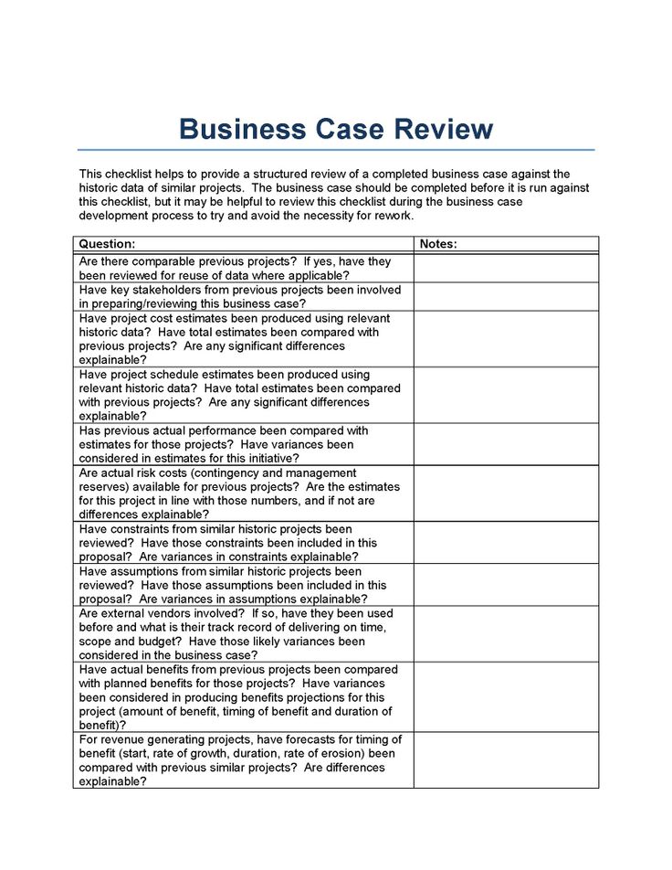 Detail Business Process Review Template Nomer 33