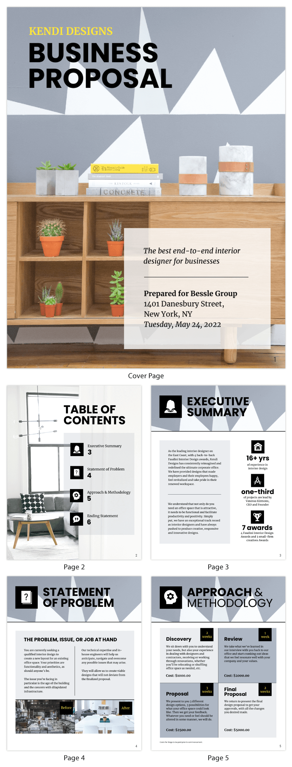 Detail Business Proposal Template Design Nomer 45