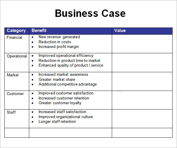 Detail Business Rationale Template Nomer 11