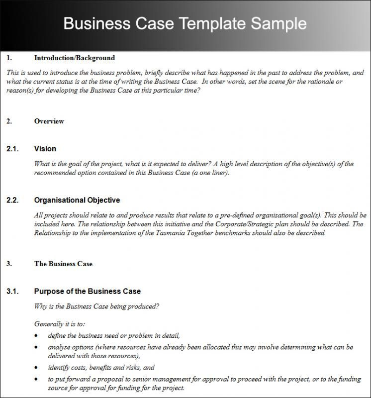 Detail Business Rationale Template Nomer 22