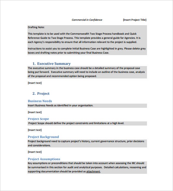 Detail Business Rationale Template Nomer 30