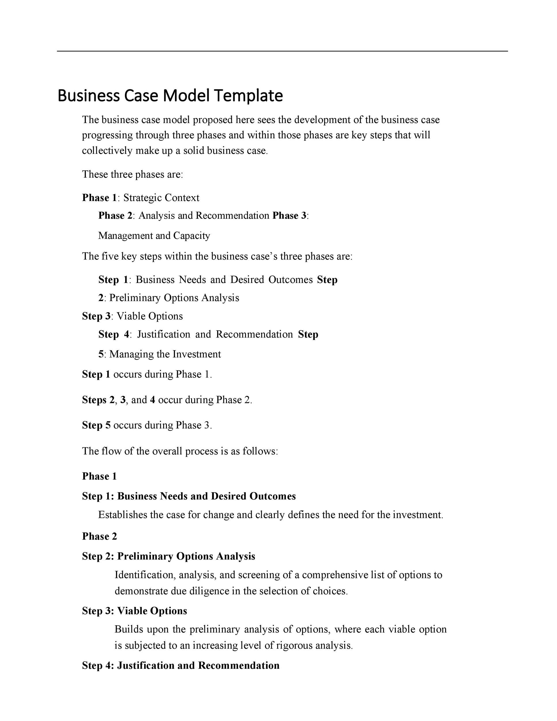 Detail Business Rationale Template Nomer 33