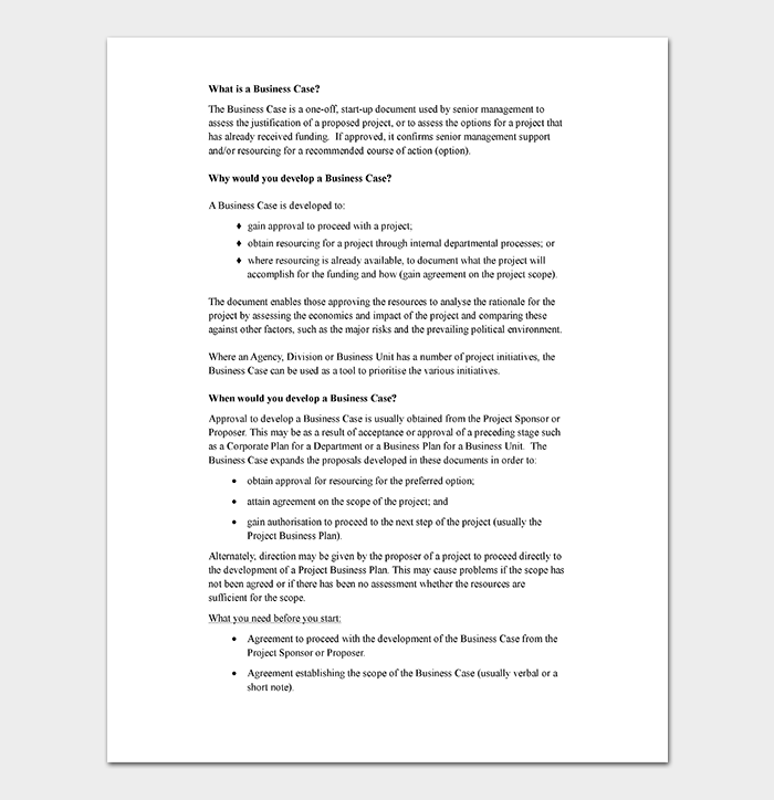 Detail Business Rationale Template Nomer 46