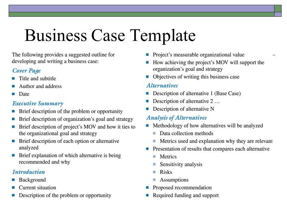 Detail Business Rationale Template Nomer 56