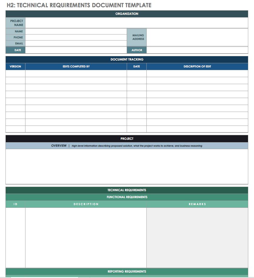 Detail Business Requirements Document Template Excel Nomer 50
