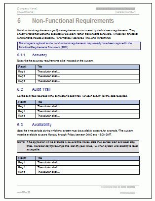 Detail Business Requirements Template Word Nomer 21