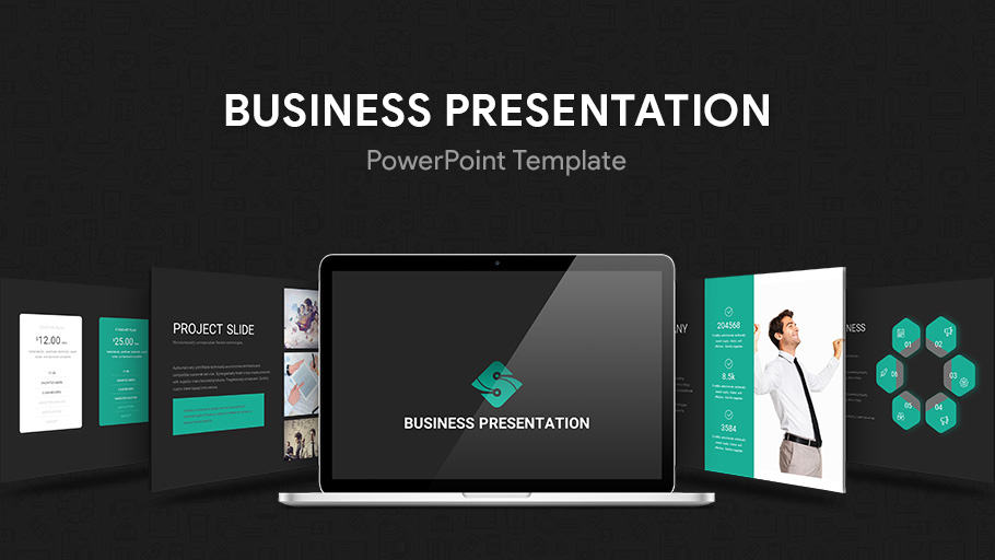 Detail Business Slide Presentation Template Nomer 25