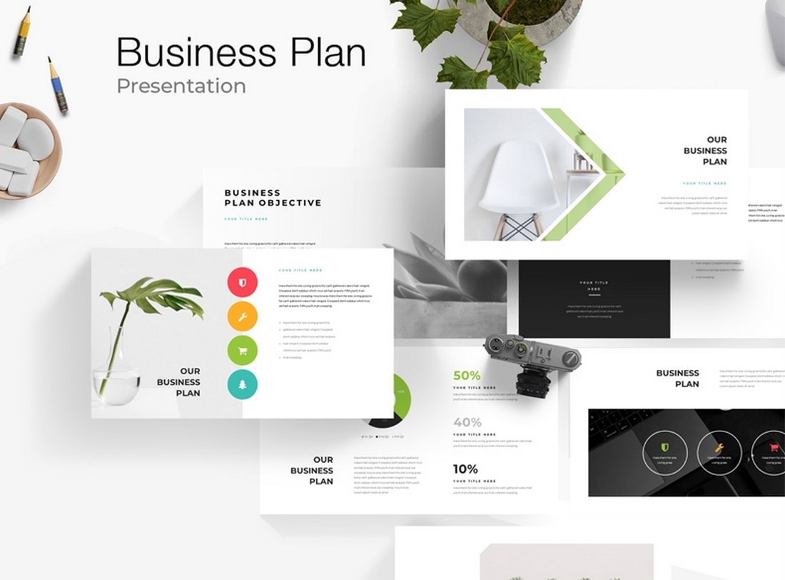 Detail Business Slide Presentation Template Nomer 32