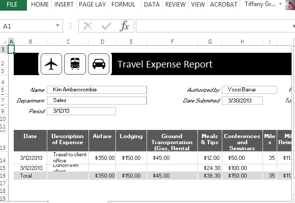 Detail Business Travel Template Excel Nomer 15