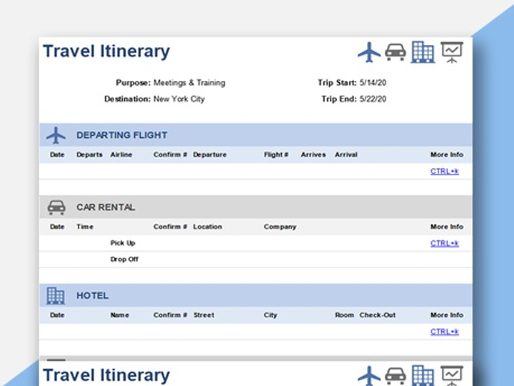 Detail Business Travel Template Excel Nomer 18